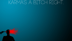 Guns silhouette Karma asking