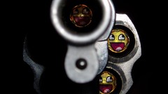 Guns smiley funny smiley face Awesome Face