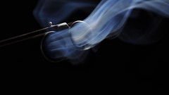 Guns smoke black background