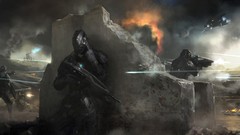 Guns soldiers drawings dust 514