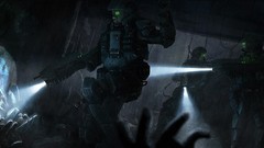 Guns soldiers science fiction halo concept art artwork digital 