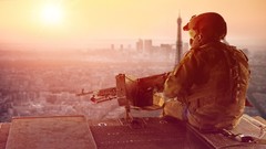 Guns soldiers sunlight