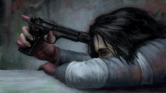 Guns suicide artwork Depression