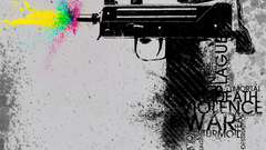 Guns text graffiti weapons