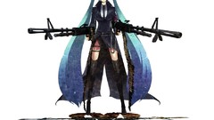 Guns tie ammunition stockings anime girls hatsune miku vocaloid 