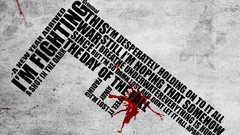 Guns Typography Fighting blood splatters