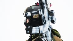 Guns white background