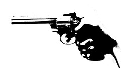 Guns white background fashion revolvers minimalistic