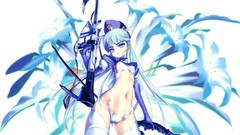 Guns white thigh highs