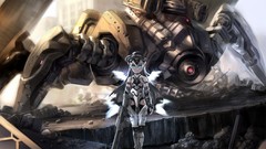 Guns wings blue eyes