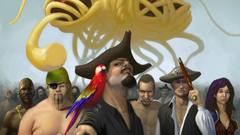 Hail monster The flying all spaghetti painting high