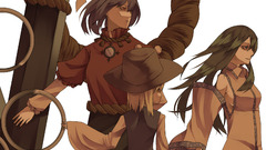 Hair rings blue Anime