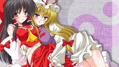 Hakurei reimu bare shoulders touhou yakumo yukari miko detached 