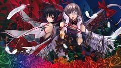 Hakurei reimu misaki kurehito touhou yakumo yukari miko 