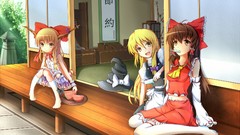 Hakurei reimu touhou kirisame marisa ibuki suika