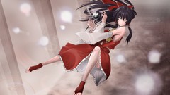 Hakurei reimu touhou miko detached sleeves orbs