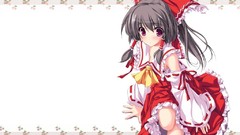 Hakurei reimu touhou miko video games detached sleeves Japanese 