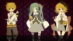 Halloween hatsune miku vocaloid heterochromia kagamine len 