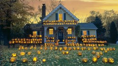 Halloween House pumpkins