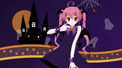 Halloween pink hair anime