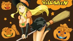 Halloween pumpkins witches huge boobs