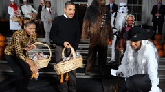 Halloween star wars chewbacca Barack Obama michelle obama