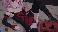 Halloween Vampires pink hair