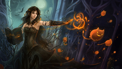 Halloween woman abstract