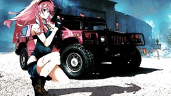 Hammer pink hair anime girls