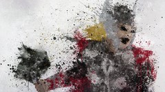 Hammer white background gods thor Norse artwork paint splatter