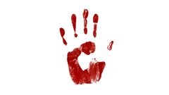Hand bloody Print Art