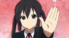 Hands Anime smiling long hair anime girls k - on seifuku black 