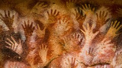 Hands argentina prehistoric artwork cave art Cueva de las Manos