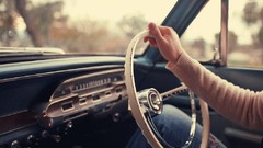 Hands cars steering wheel inside old cars car interiors body 