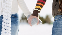 Hands couple merry-go-round
