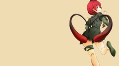 Hands dress long hair anime girls brown eyes braids touhou open 