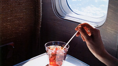 Hands drink window panes