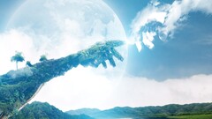 hands fantasy art digital art landscape artwork nature planet