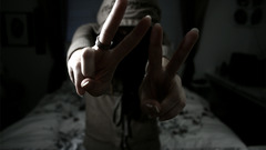 Hands fingers man girl