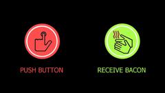 Hands funny bacon sign