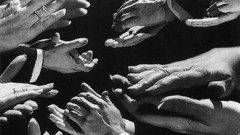 Hands monochrome artwork