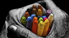 Hands multicolor selective coloring