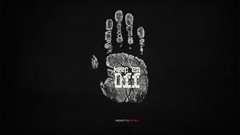 Hands Typography black background palm prints respect