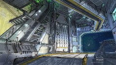 Hangar microsoft science fiction halo halo reach concept art 