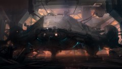 Hangar spaceships vehicles artwork