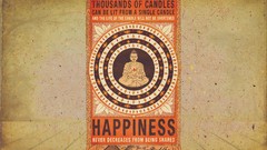 Happiness Candles Buddha religion