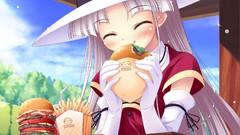 Happiness food hats gloves long hair Ibuki