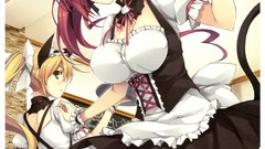 Happy anime girls maids nekomimi animal ears yuuki hagure 