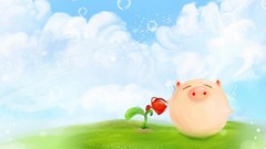 Happy vectors Piggy