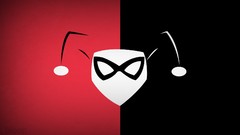 Harley quinn dc comics minimalistic blo0p red and black